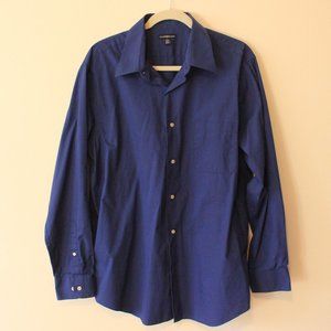 Men's Royal Blue Large Button Down Dress Shirt